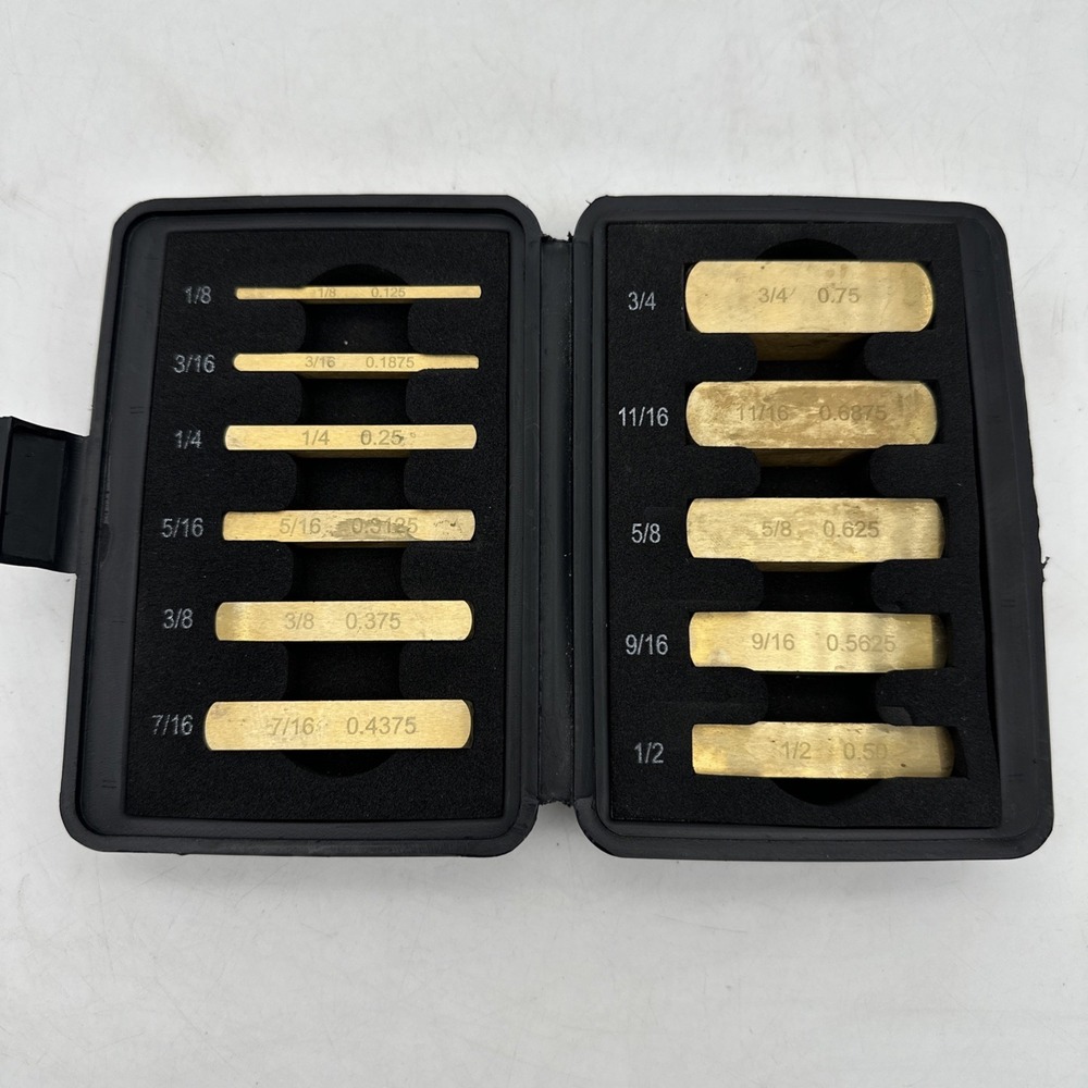 Rockler Precision Brass Setup Bars Master Set 11 Piece w/ Case EUC